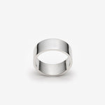 Large unisex sterling silver flat ring band - Montreal, Canada