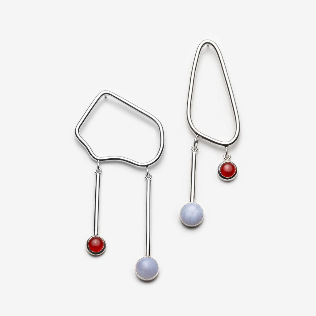 Gemstone statement earrings