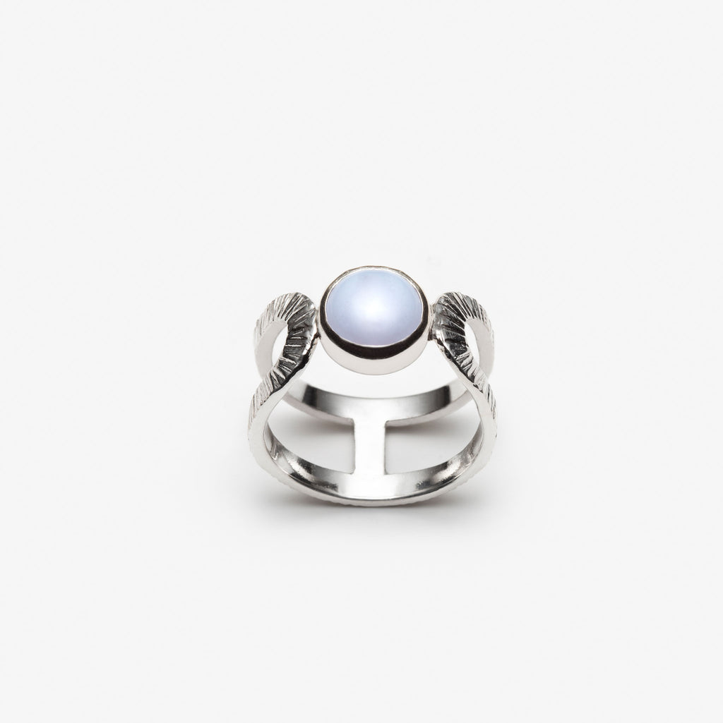 lace blue agate ring