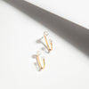 Two pearls ''U'' shaped ear jacket gold plated silver
