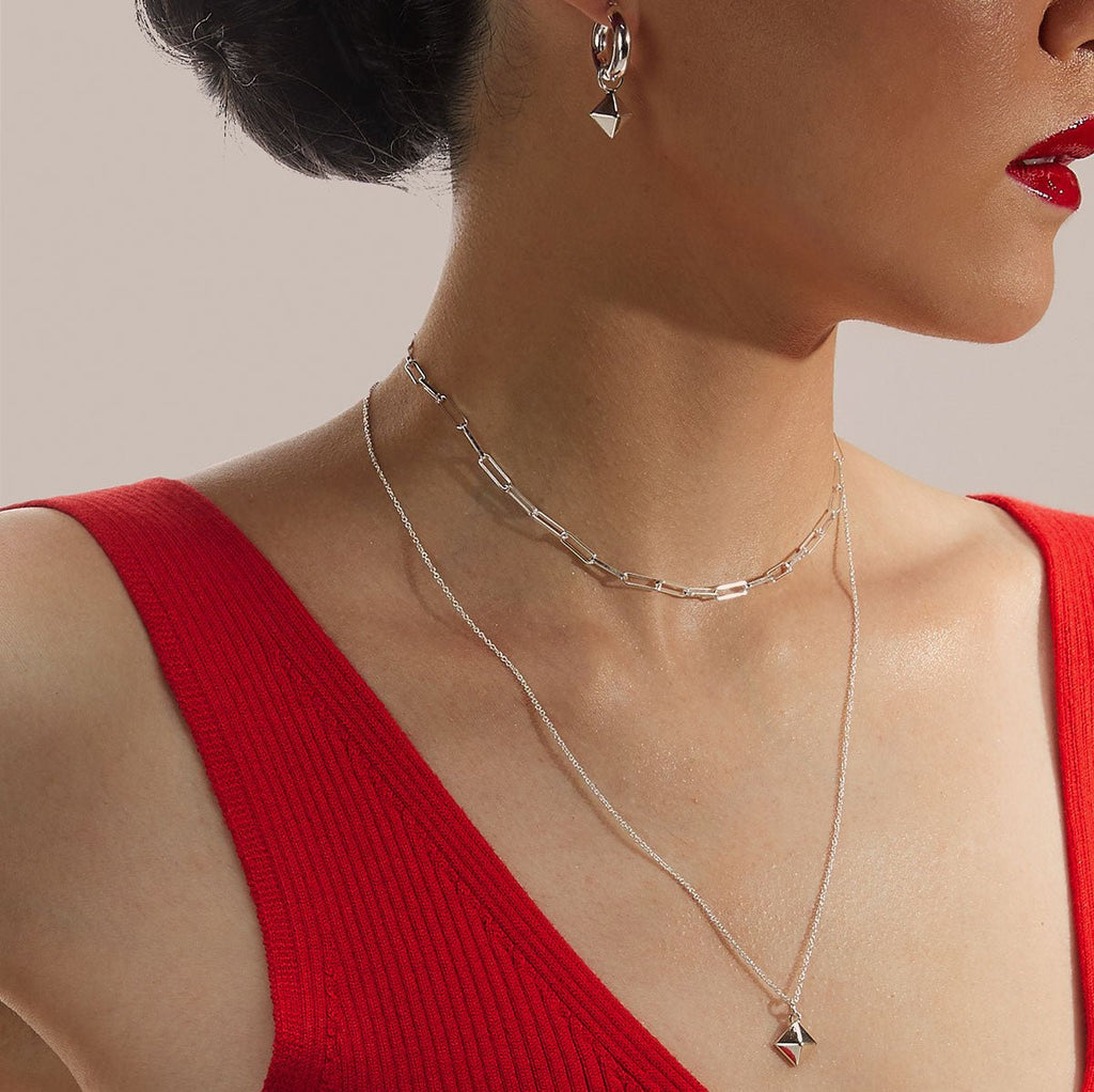 Minimalist silver Pendant Necklace Made in Montreal