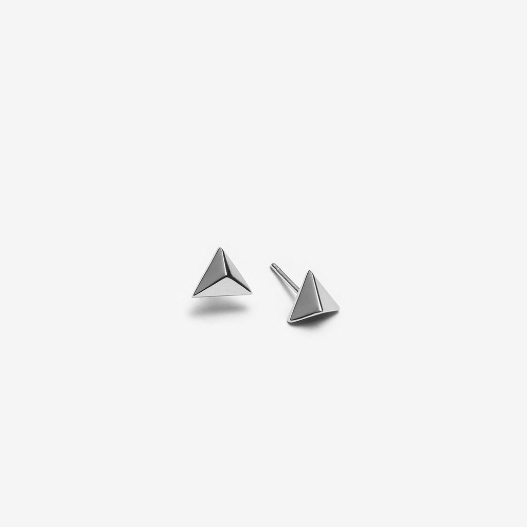 Sterling silver triangular earrings - Montreal, Canada
