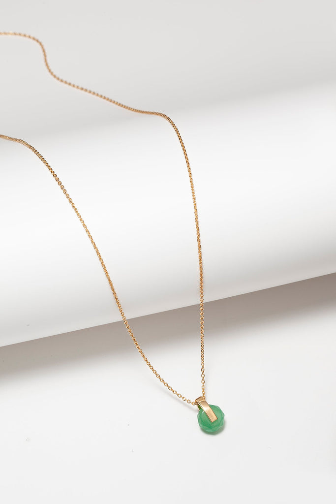 green aventurine necklace by Montreal jewelry designer