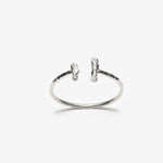 2 in 1 ear cuff and ring in silver, made in canada