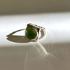 Big silver ring with jade stone