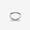 Thick round wire unisex ring band in solid sterling silver - Made in Montreal, Canada