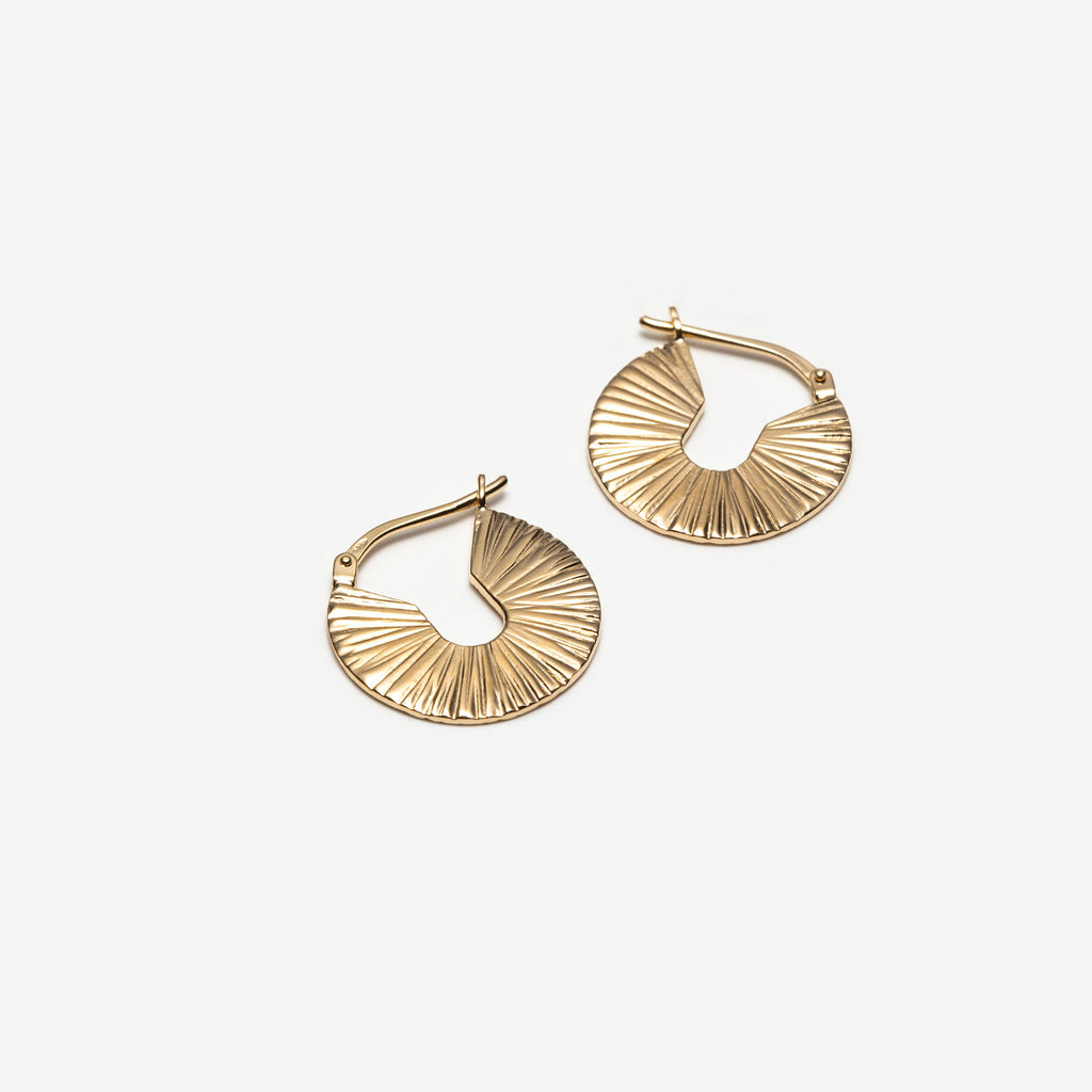 Medium-size-flat-hammered-thick-gold-hoops-Canada