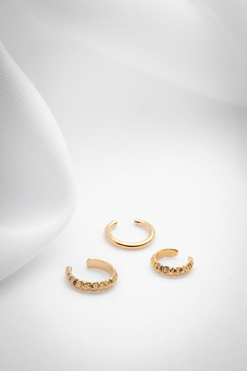 Gold Ear cuff set by Montreal designer Veronique Roy Jwls