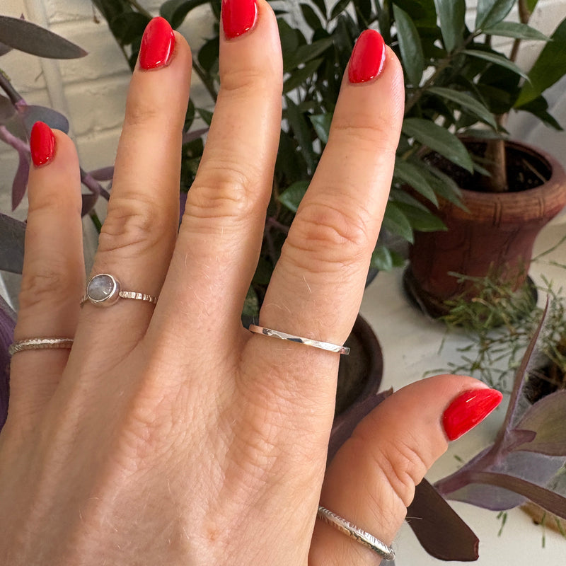 Sterling Silver Square Wire Ring