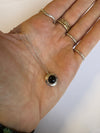 Black onyx silver pendant necklace