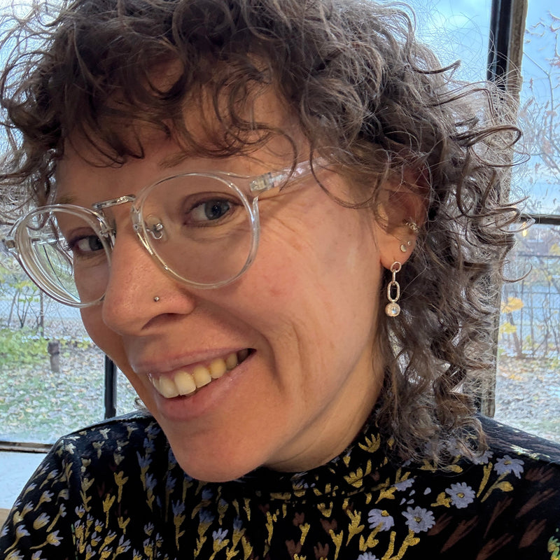 Asymmetrical Moonstone Earrings