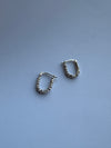Small U shape textured hoop earrings
