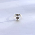 Chevrons ring in silver