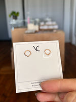 Olivia - IMPERFECT - dainty geometric stud earrings