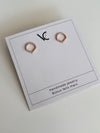 Olivia - IMPERFECT - dainty geometric stud earrings