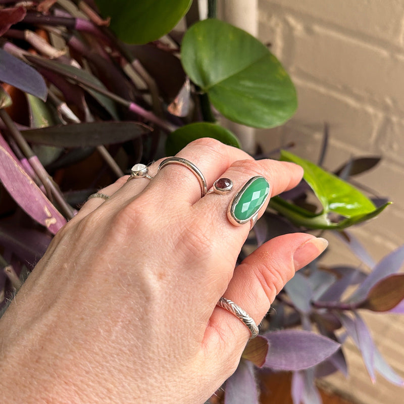 Célébration - Bague ronde en argent sterling