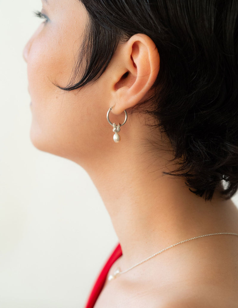 Pearl hoop earrings Canada