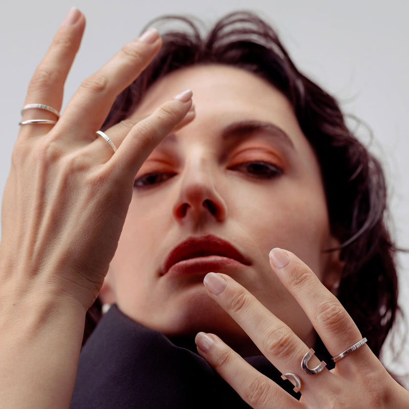 Sterling Silver minimalist rings made in montreal