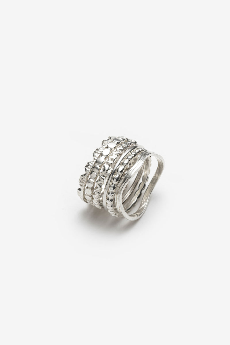 Sterling silver stacking ring set Montreal