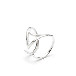 Sterling silver wide triangle open ring