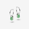 Green stones hoop earrings - Sterling silver - Canada