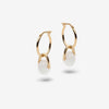 hoop earrings with dangling charms - gold - Canada