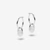 hoop earrings with dangling charms - silver - Canada