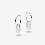 hoop earrings with dangling charms - silver - Canada