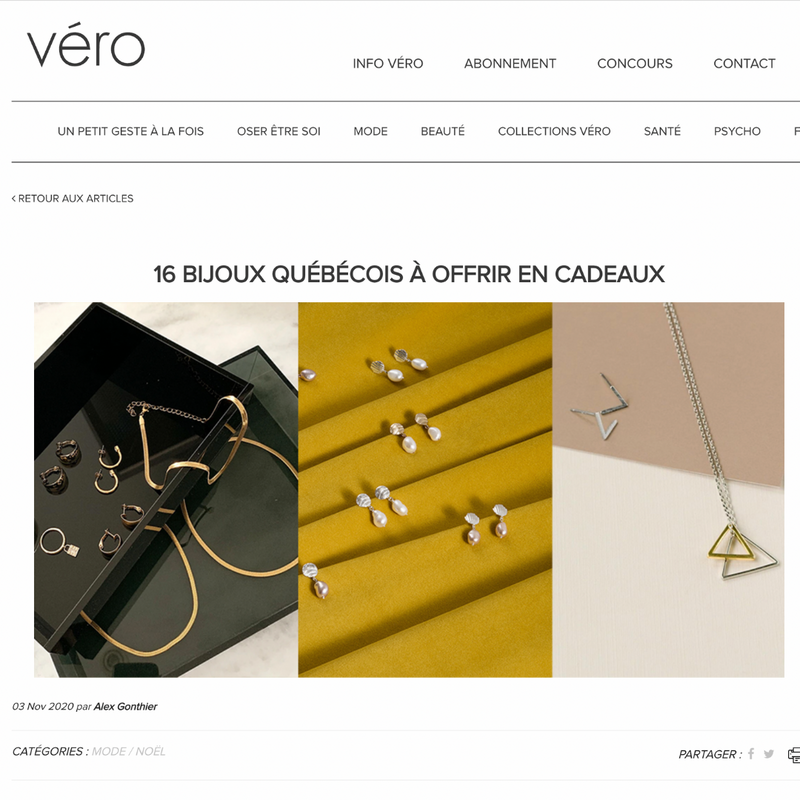 Veronique Roy Jwls Montreal jewelry designer in the Vero Magazine