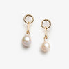 earrings with pearl drops gold