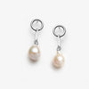 earrings with pearl drops silver