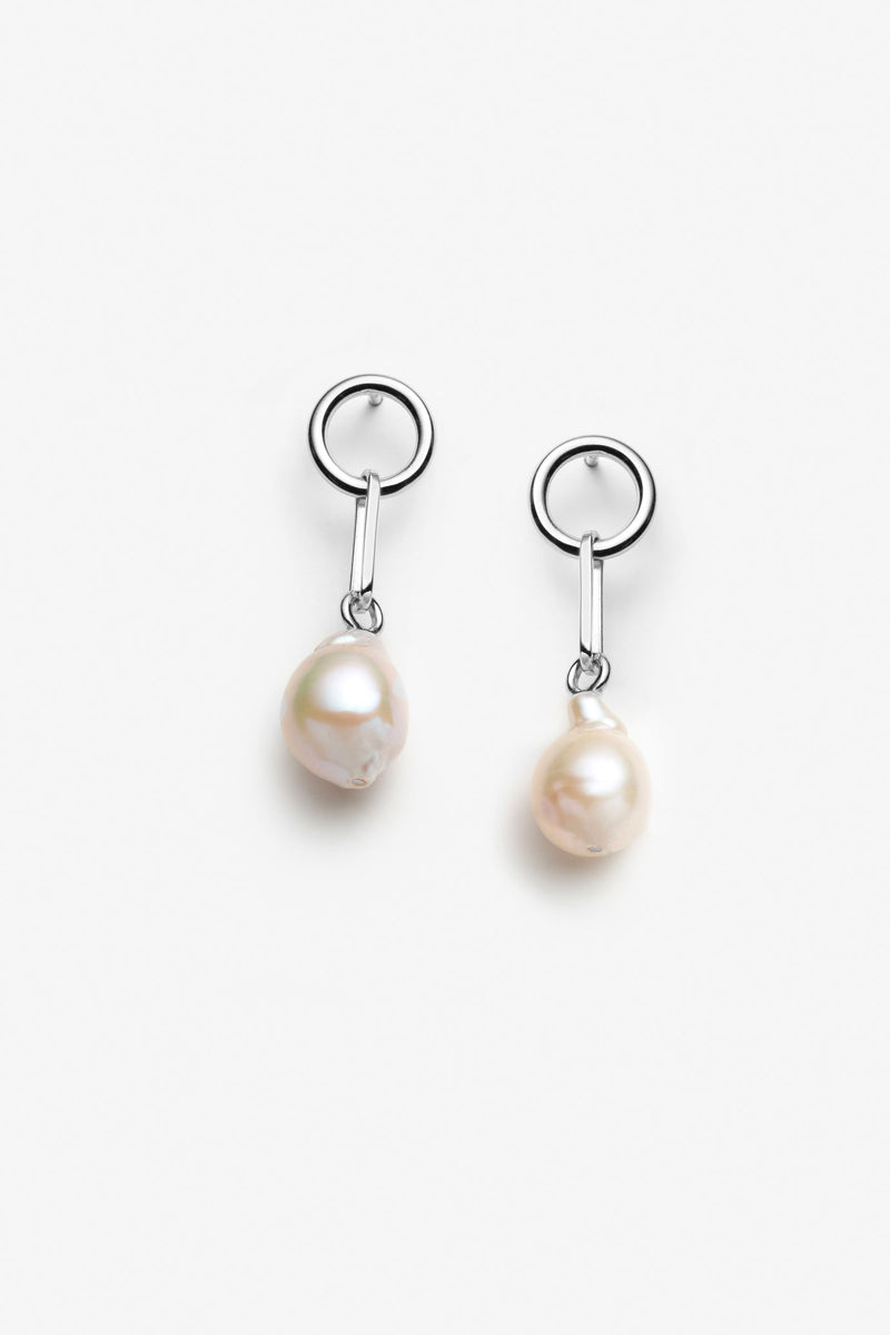 earrings with pearl drop sterling silver