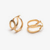 gold earrings double hoop