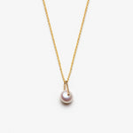 gold single pearl necklace