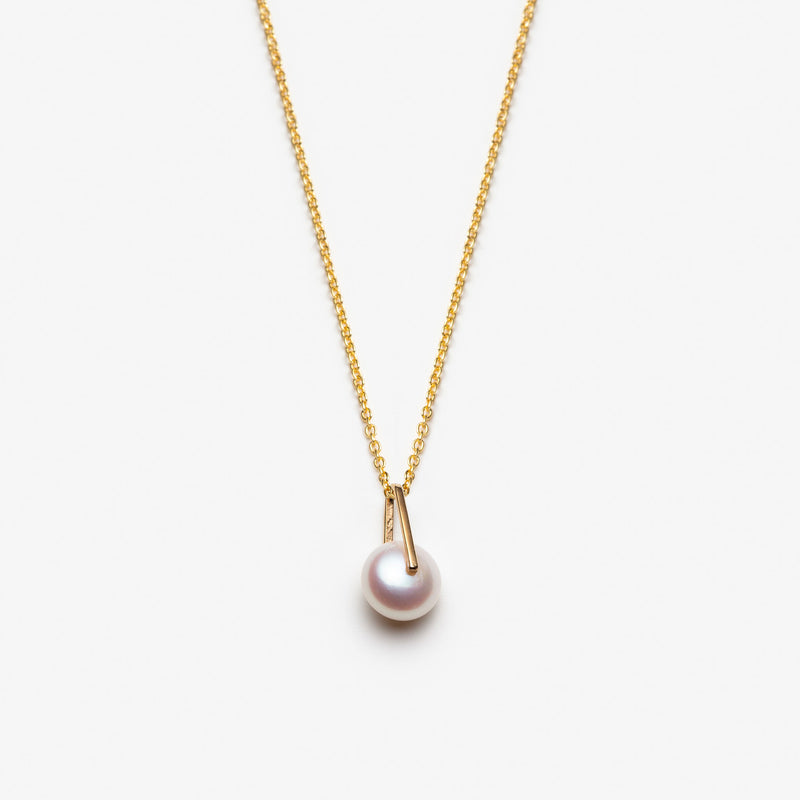 gold single pearl necklace