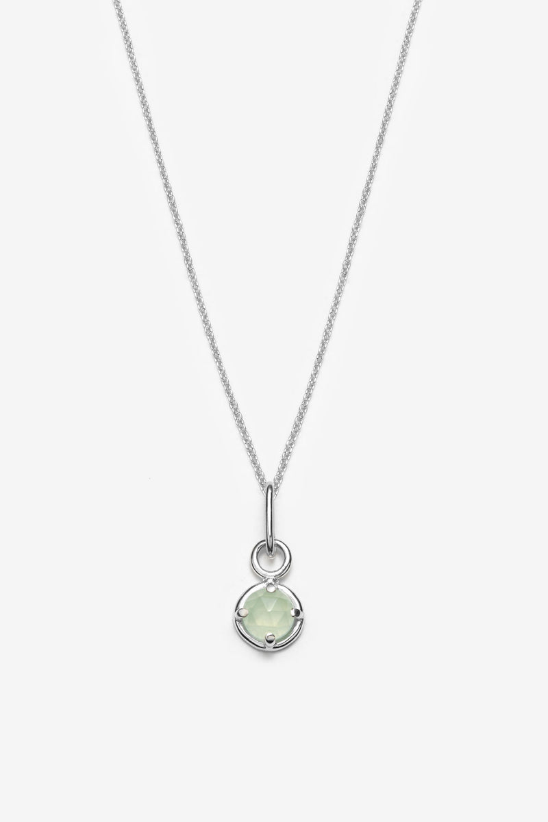 modern_green prehnite silver necklace canada