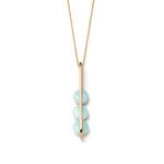 Lucia, Long blue amazonite necklace