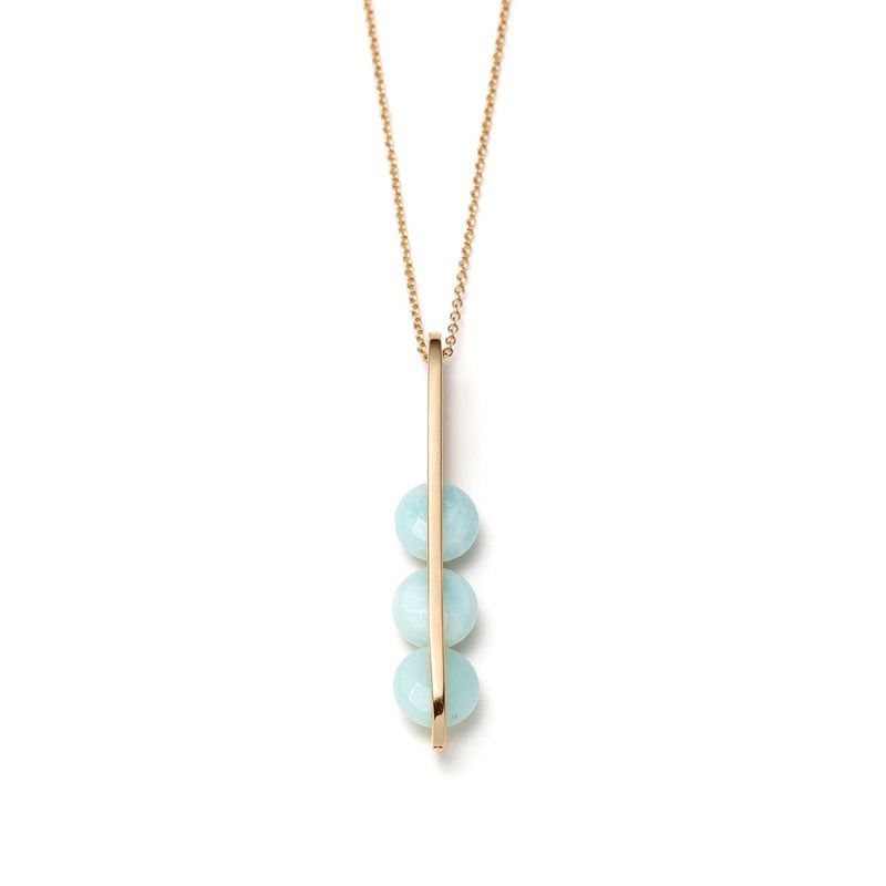 Lucia, Long blue amazonite necklace