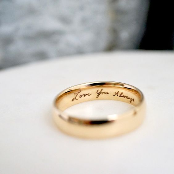 script engraving on ring