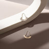 Sterling silver small geometric hoop earrings