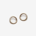 Bold circle earrings in gold plated sterling silver