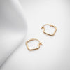Gold vermeil thin hoop earrings with hinged backing