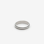 Plain 4mm silver wedding band ring
