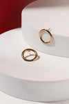 Oversized gold circle earrings -Canada