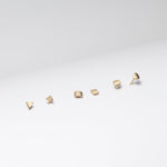Constellation Rectangle, small geometric earrings