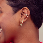 Hammered earrings and ear cuffs gold - Canada