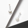 Designer pearl earrings in silver made in Canada