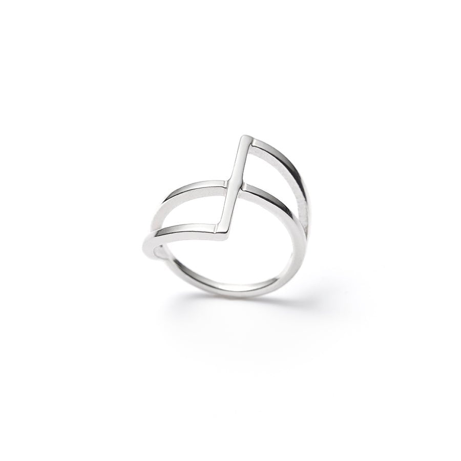 Women simple sterling siver ring
