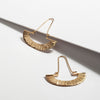 Gold plated sterling silver hoop earrings art deco inspired