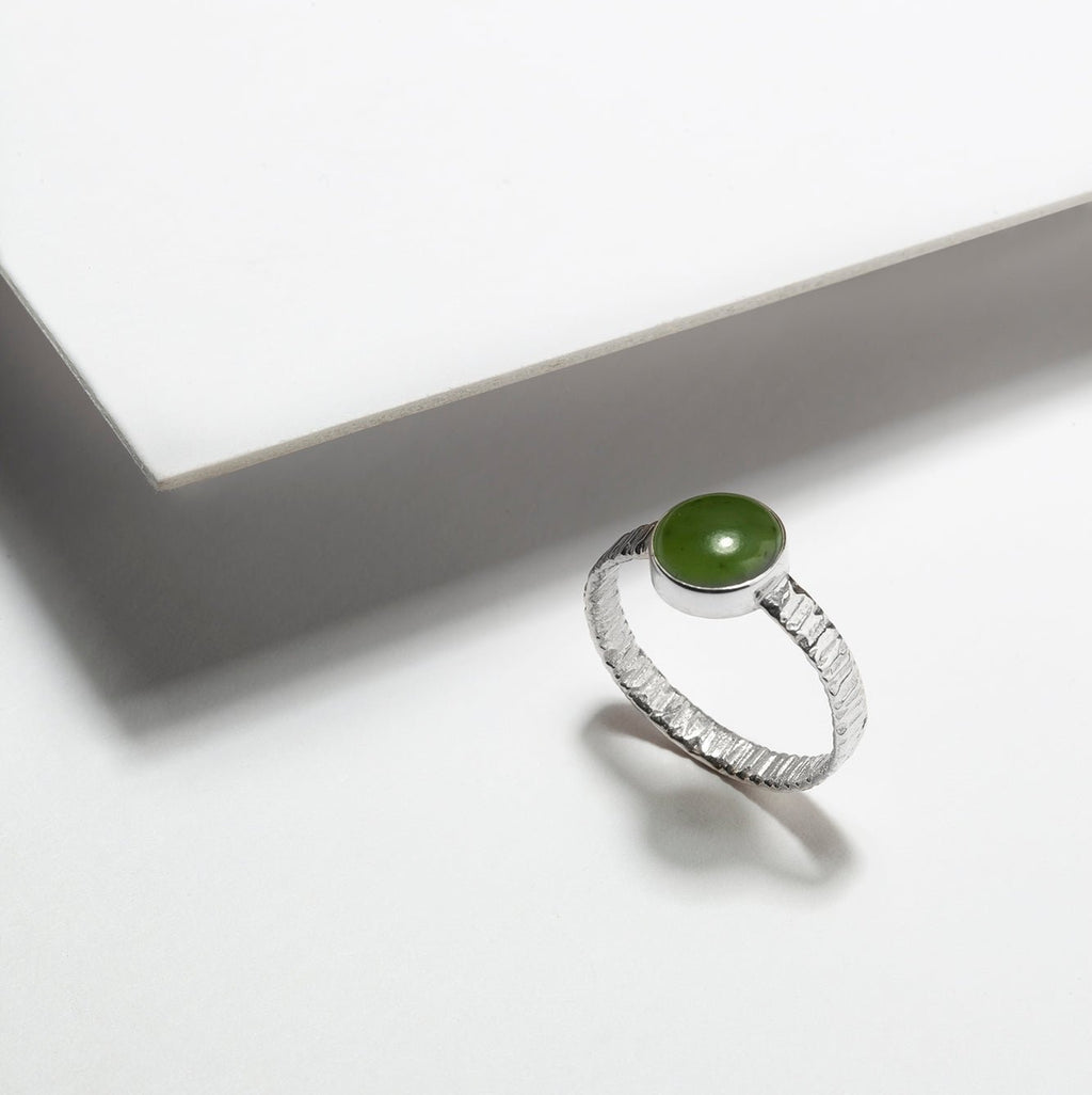 Sterling Silver Ring with Canadian jade – Véronique Roy Jwls